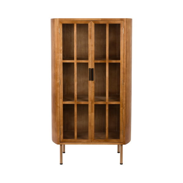 Natūralios spalvos iš kaučiukmedžio masyvo vitrina 80x140x38 cm Yaz – White Label