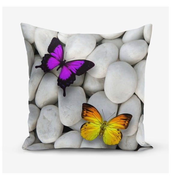 Minimalistiniai pagalvių užvalkalai Double Butterfly, 45 x 45 cm