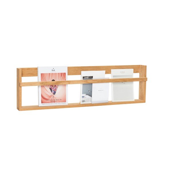 Natūralios spalvos iš ąžuolo masyvo kelių aukštų/paveikslėliams sieninė lentyna 110 cm Display – Hübsch-image-4