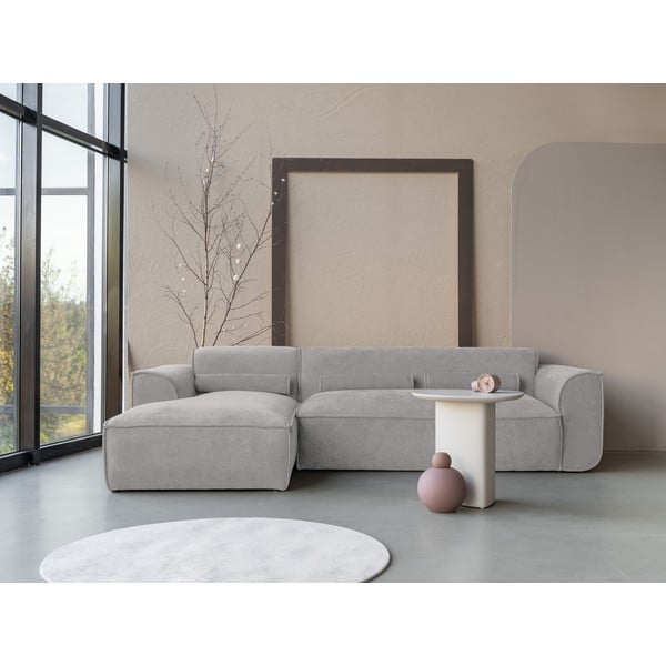 Kampinė sofa šviesiai pilkos spalvos (su kairiuoju kampu) Flex Felix – Miuform-image-1