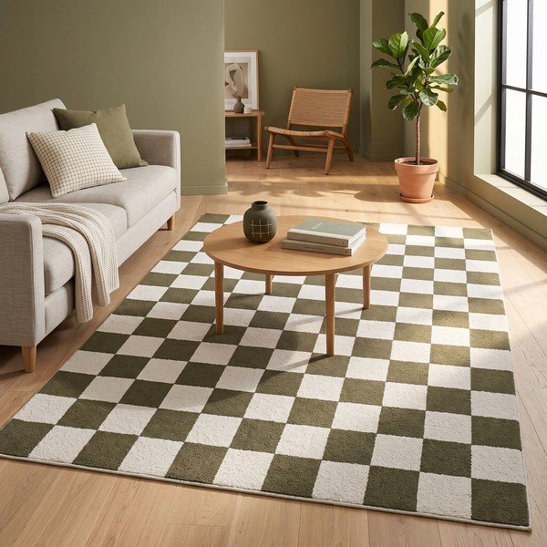 Žalios spalvos/kreminės spalvos kilimas 160x230 cm Bistro – ESTE-image-3