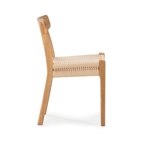 Natūralios spalvos iš kaučiukmedžio masyvo valgomojo kėdės 2 vnt. Biel – MOME-image-4