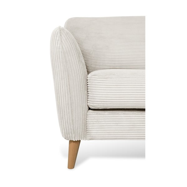 Iš kordinio velveto kampinė sofa baltos spalvos (su dešiniuoju kampu) Paris – Scandic-image-4