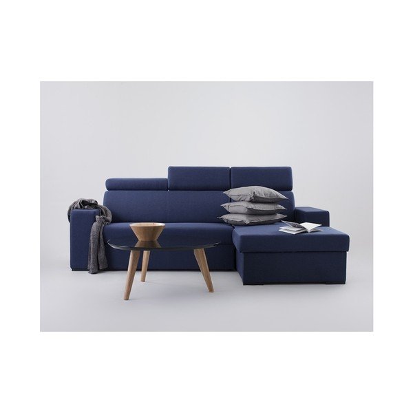 Tamsiai mėlyna kampinė sofa Custom Form Atlantica, dešinė pusė-image-2