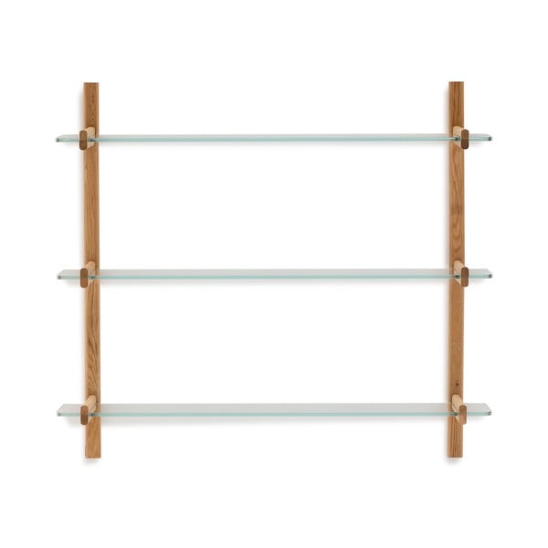 Natūralios spalvos iš stiklo modulinė lentyna 110x98x30,5 cm Sitra – Kave Home