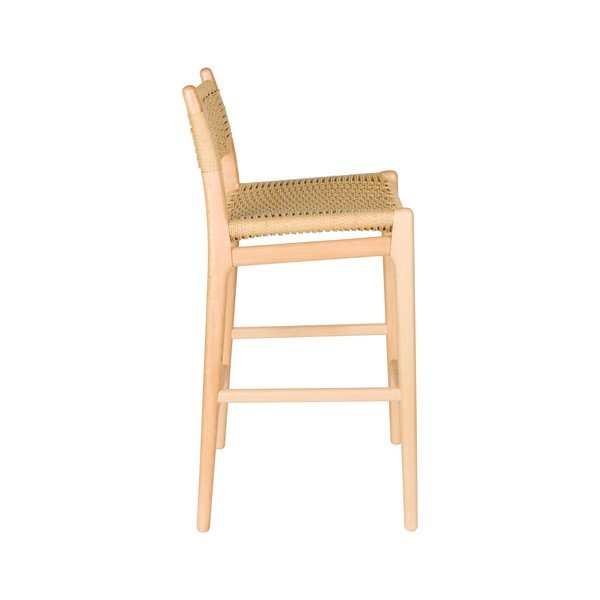 Šviesios natūralios spalvos iš buko masyvo baro taburetė (sėdynės aukštis 67,5 cm) Cecile – Dutchbone-image-3