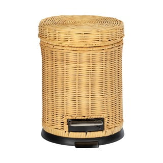 Šiukšliadėžė su pedalu ir pintu paviršiumi Wenko Manilla, 3 l