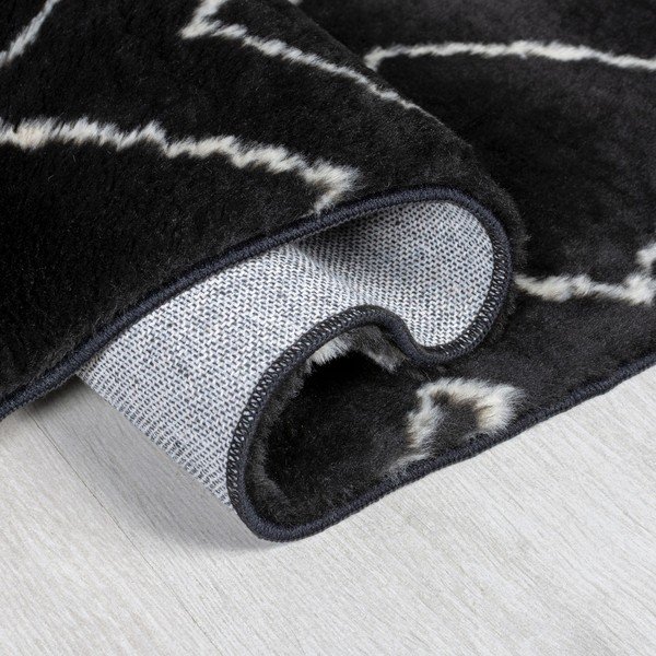 Skalbiamas kilimas juodos spalvos 160x230 cm Imran – Flair Rugs-image-2