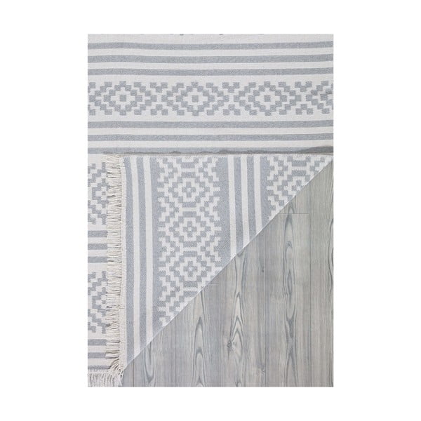 Pilkos ir baltos spalvos medvilninis Oyo home Duo, 80 x 150 cm-image-3