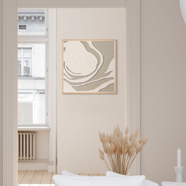 3D paveikslas su rėmeliu/sugeriantis garsą 62x62 cm Silent Whisper 1 – Malerifabrikken-image-1