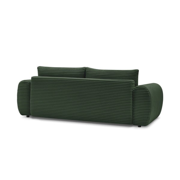 Iš kordinio velveto sulankstoma sofa tamsiai žalios spalvos 257 cm Lucien – Bobochic Paris-image-4