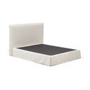 Baltos spalvos dvigulė lova audiniu dengta 160x200 cm Jaira – Kave Home