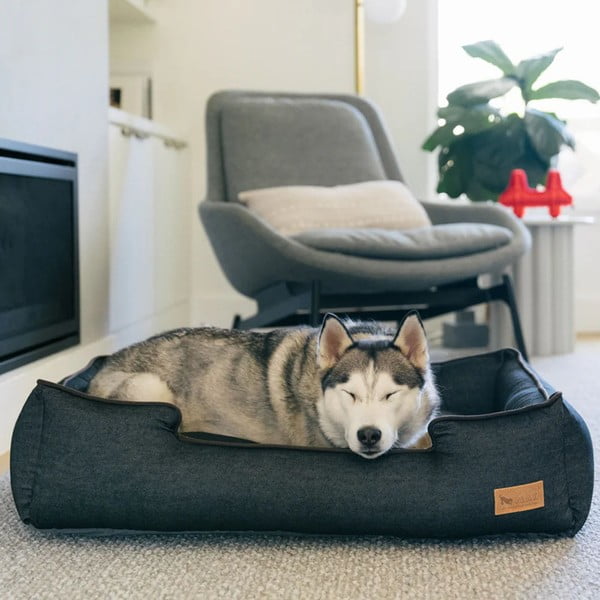 Augintinio guolis tamsiai mėlynos spalvos šuniui 110x95 cm Lounge Bed Denim Medieval Blue / Dark Chocolate XL – P.L.A.Y.-image-1