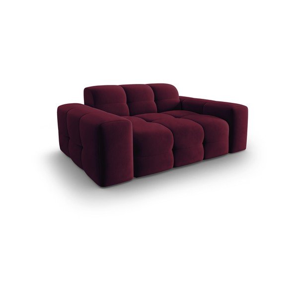 Bordo spalvos aksomo sofa 156 cm Kendal - Micadoni Home-image-3