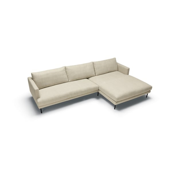 Kreminės spalvos kampinė sofa (su dešiniuoju kampu) Britt – Sits-image-4