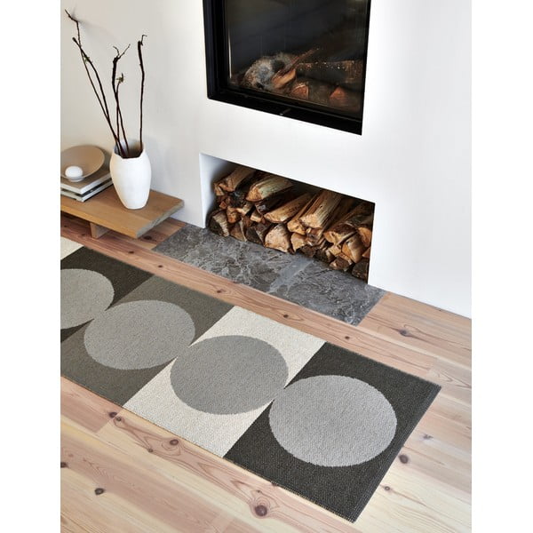 Pilkos spalvos/kreminės spalvos lauko kilimas 70x280 cm Otto Clay – Pappelina-image-3