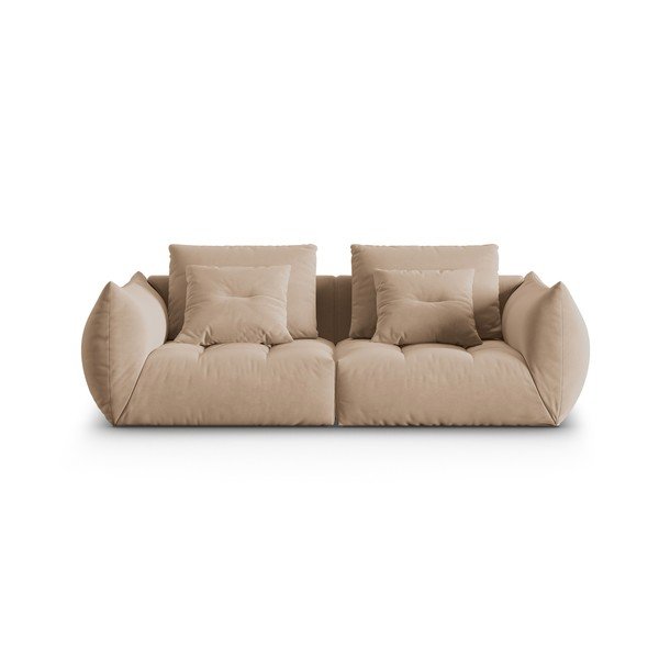 Smėlio spalvos iš velveto sofa 232 cm Bloom – Micadoni 