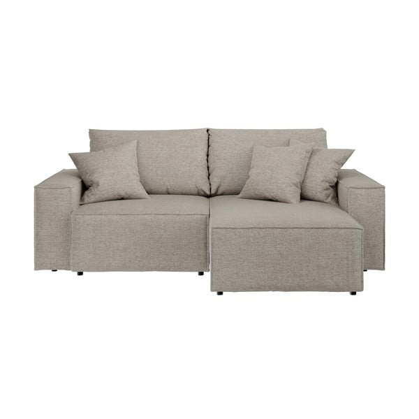 Sulankstoma kampinė sofa pilkos spalvos/smėlio spalvos (kintama) Melow – Ghado