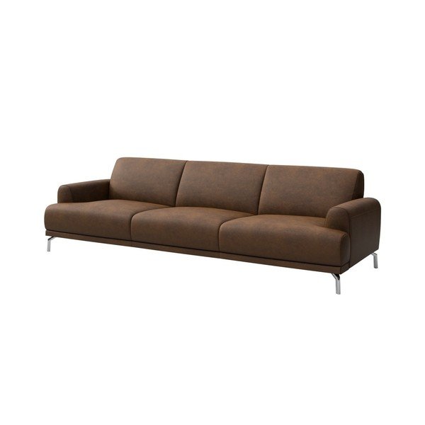 Rudos dirbtinės odos sofa MESONICA Puzo, 240 cm-image-2