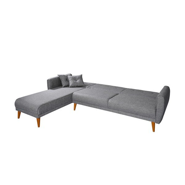 Sulankstoma kampinė sofa pilkos spalvos Aria – Balcab Home-image-4