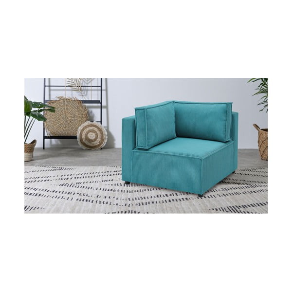 Modulinė sofa mėlynos spalvos iš kordinio velveto (kintama) Nihad modular – Bobochic Paris-image-1