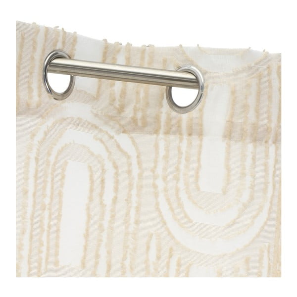 Smėlio spalvos permatoma užuolaida 140x260 cm Relief Arch – Casa Selección-image-4