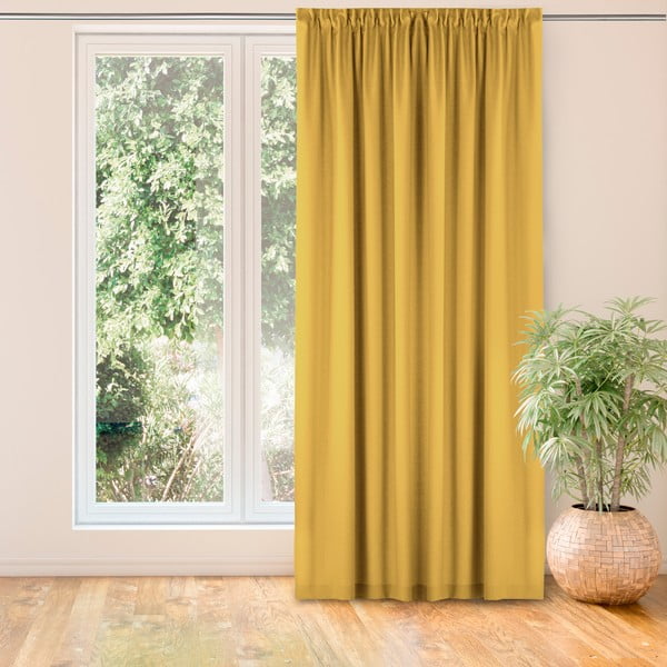 Garstyčių spalvos užuolaida 300x300 cm Carmena - Homede-image-1