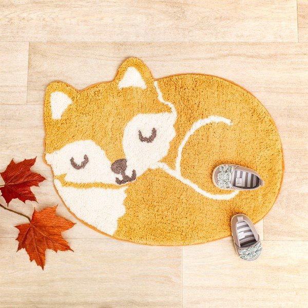 Oranžinis vaikiškas medvilninis kilimėlis Sass & Belle Woodland Fox, 46 x 60 cm-image-2