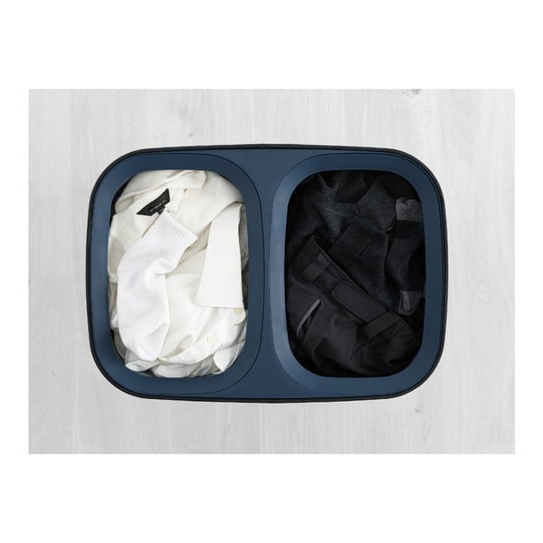 Iš tekstilės/iš plastiko skalbinių krepšys antracito spalvos 2x45 l Tota – Joseph Joseph-image-4