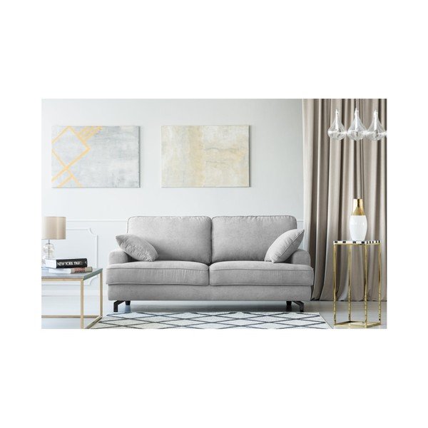"Kooko Home" "Salsa" pilka ir balta trijų vietų sofa-image-1
