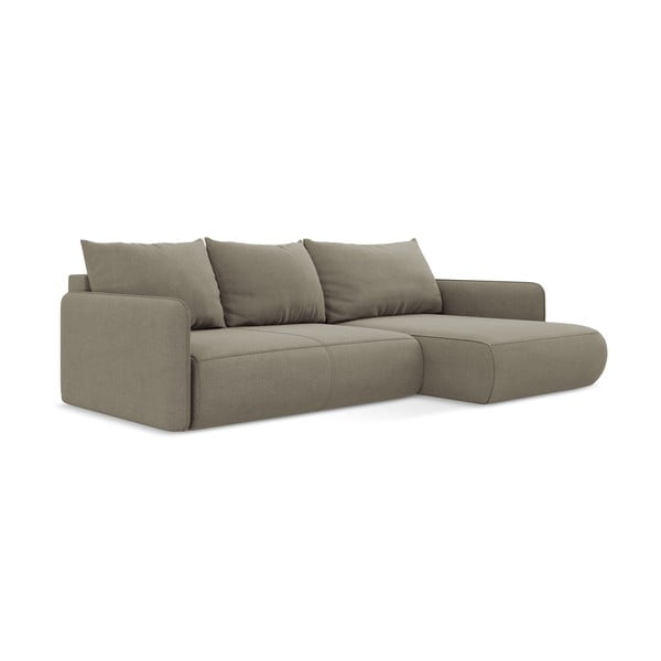 Smėlio spalvos sulankstoma/su sandėliavimo vieta kampinė sofa (su dešiniuoju kampu) Nanea – Makamii-image-3