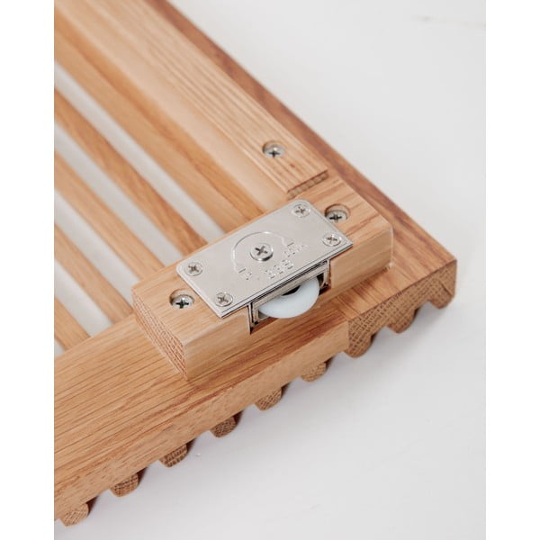 Knygų spinta  natūralios spalvos iš ąžuolo su stumdomomis durimis 85x170 cm Beyla – Kave Home-image-4