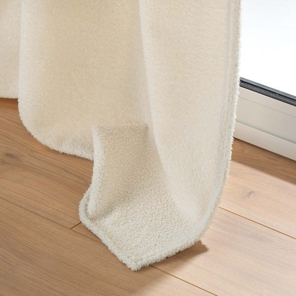 Iš boucle užuolaida kreminės spalvos 140x240 cm Wooly – douceur d'intérieur-image-4