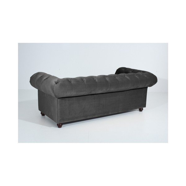 Antracito pilkos spalvos sofa "Max Winzer Orleans Velvet", 216 cm-image-1