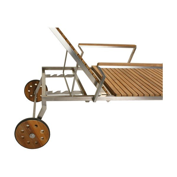 Metalinis sodo šezlongas rudos spalvos Denver – Garden Pleasure-image-2
