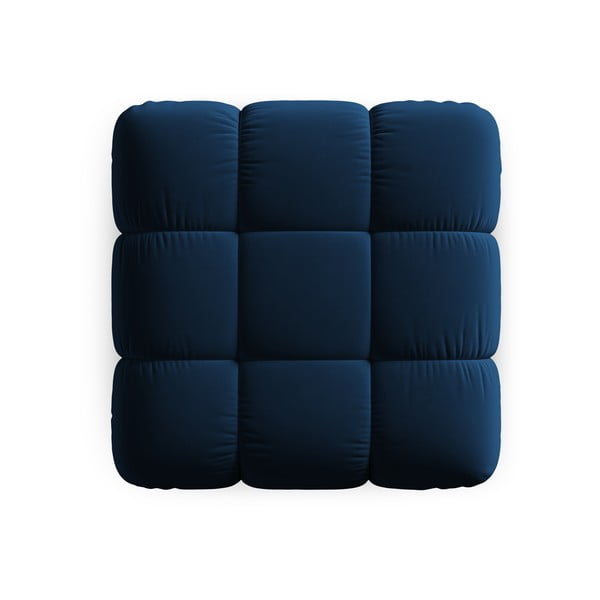 Modulinė taburetė mėlynos spalvos iš velveto Bellis – Micadoni Home-image-4