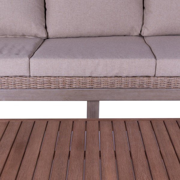 Smėlio spalvos rotango sodo sofa Patsy - LDK Garden-image-4
