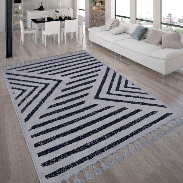 Pilkas plaunamas kilimas 160x100 cm - Vitaus-image-1