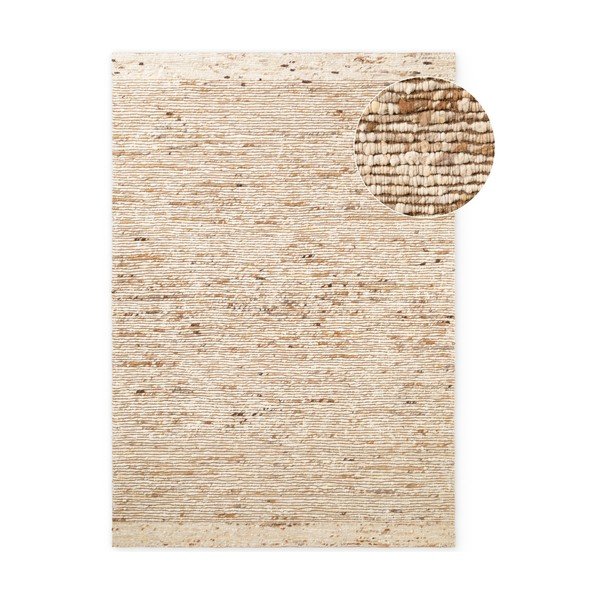 Rankų darbo smėlio spalvos iš vilnos kilimas 80x150 cm Bexley Woolwich – Ted Baker