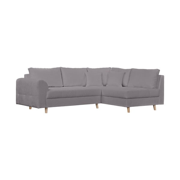 Kampinė sofa tamsiai pilkos spalvos iš boucle (su dešiniuoju kampu) Ariella – Ropez-image-2