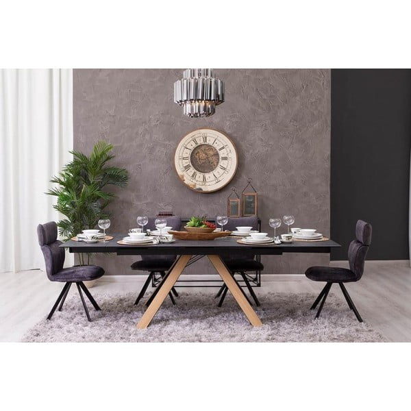 Keraminis sulankstomas valgomojo stalas 90x160 cm Azur - Marckeric-image-1