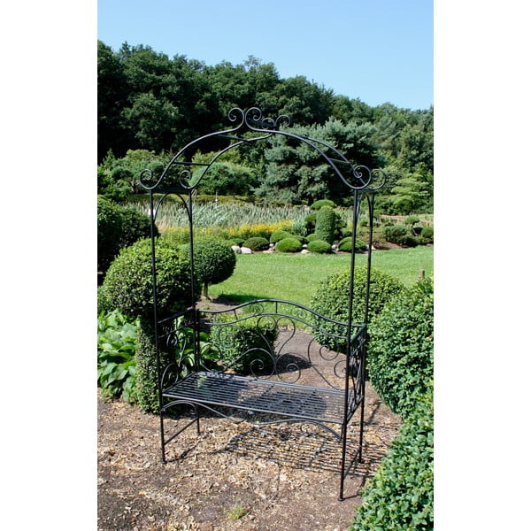 Metalinis sodo suoliukas juodos spalvos Colima – Garden Pleasure-image-2