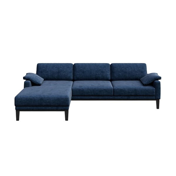Mėlyna kampinė sofa MESONICA Musso, kairysis kampas