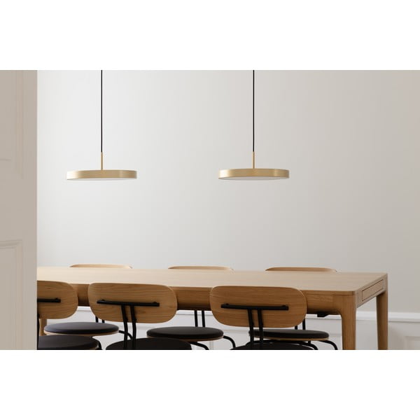 Kabantis šviestuvas auksinės spalvos LED ø 31 cm su metaliniu gaubtu Asteria Mini – UMAGE-image-1