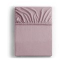 Pilkai rožinės spalvos iš Jersey audinio paklodė su guma 90x200 cm Amber – Restilo