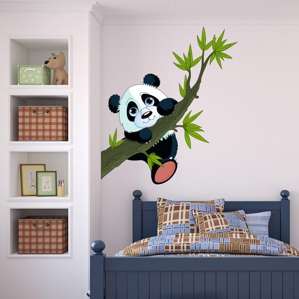 Sienų lipdukas Ambiance Panda On Branches-image-1