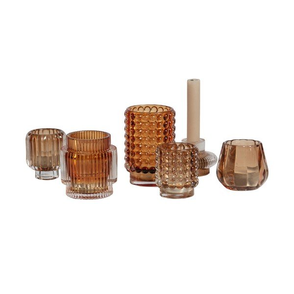 2 stiklinių žvakidžių rinkinys "BePureHome Buble", aukštis 8 cm-image-1