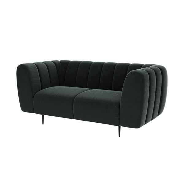Tamsiai pilka aksominė sofa Ghado Shel, 170 cm-image-2