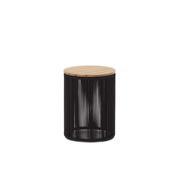 Apvalios formos sodo kavos staliukas su akacijos stalviršiu ø 40 cm Dandara – Kave Home