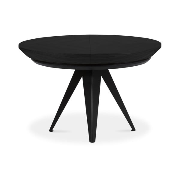Apvalios formos prailginamas valgomojo stalas su papildomu stalviršiu su juodu stalviršiu ø 120 cm Magnus – Windsor & Co Sofas-image-2
